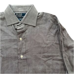 Polo By Ralph Lauren Regent Classic Fit Men's Gray 16‎ 32/33 Dress Shirt EUC